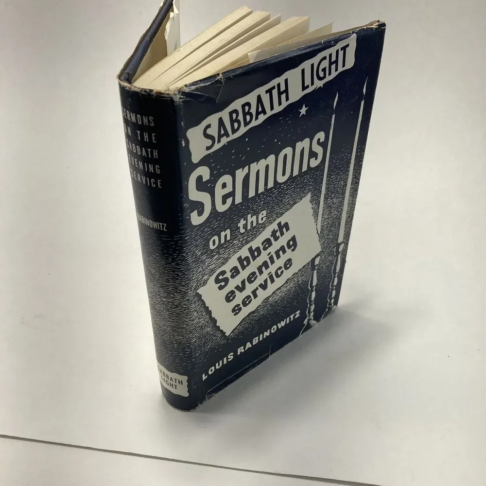 Sabbath Light Louis Rabinowitz‎ Sermons on the Sabbath Evening Service 1958 HC